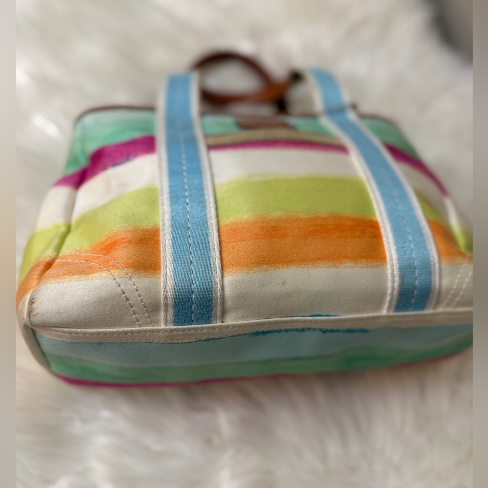 Coach Colorful Striped Tote Bag - Picture 8 of 10